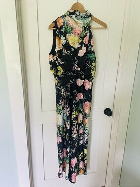 Petal + Pup Anabelle Funnel Neck Satin Midi Dress – Size Large